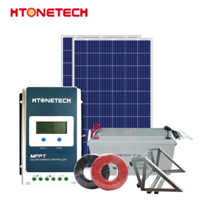 Htonetech hors réseau Ensemble complet de système d'énergie solaire Kit complet usine Chine 500W 800W 1000W 1500W 2039W Systèmes d'énergie solaire avec déséquilibre triphasé