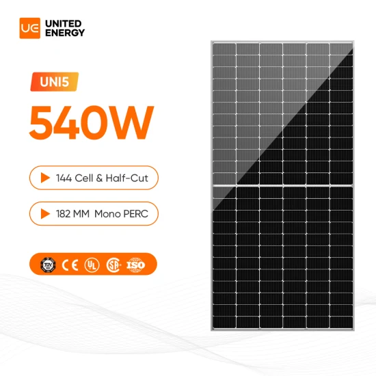 Panneau solaire monocristallin bifacial Perc à demi-cellule coupée 48 volts 450W 500W 540W 545W 535W 550W panneau solaire BIPV